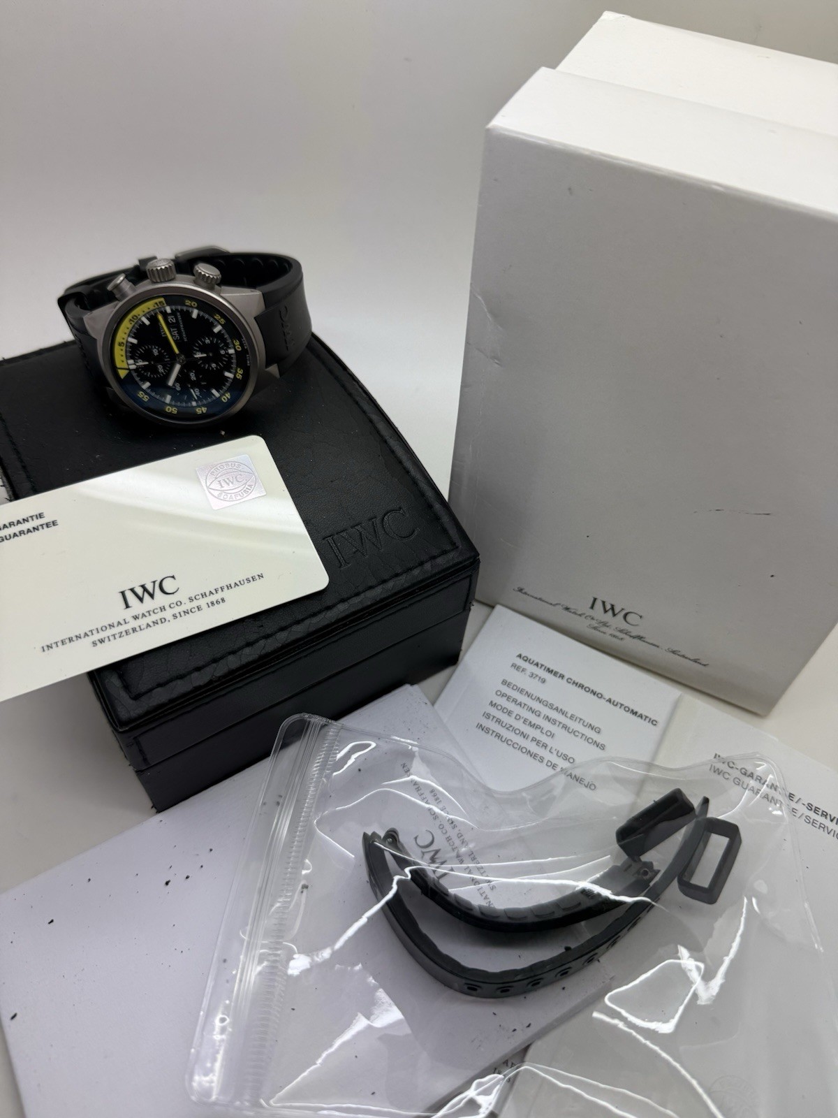 2006 IWC Aquatimer Titanium Black Dial 42mm Automatic Men’s Watch IW371918 B+P