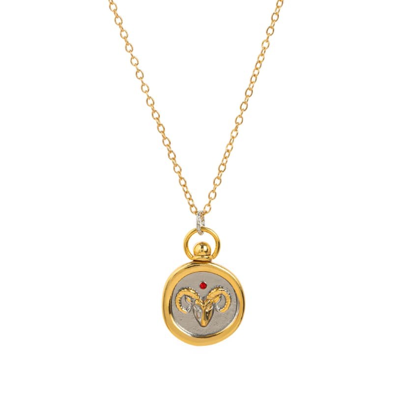Zodiac Pendant Astrology Choker Horoscope Sign Necklace Constellation Charm Link