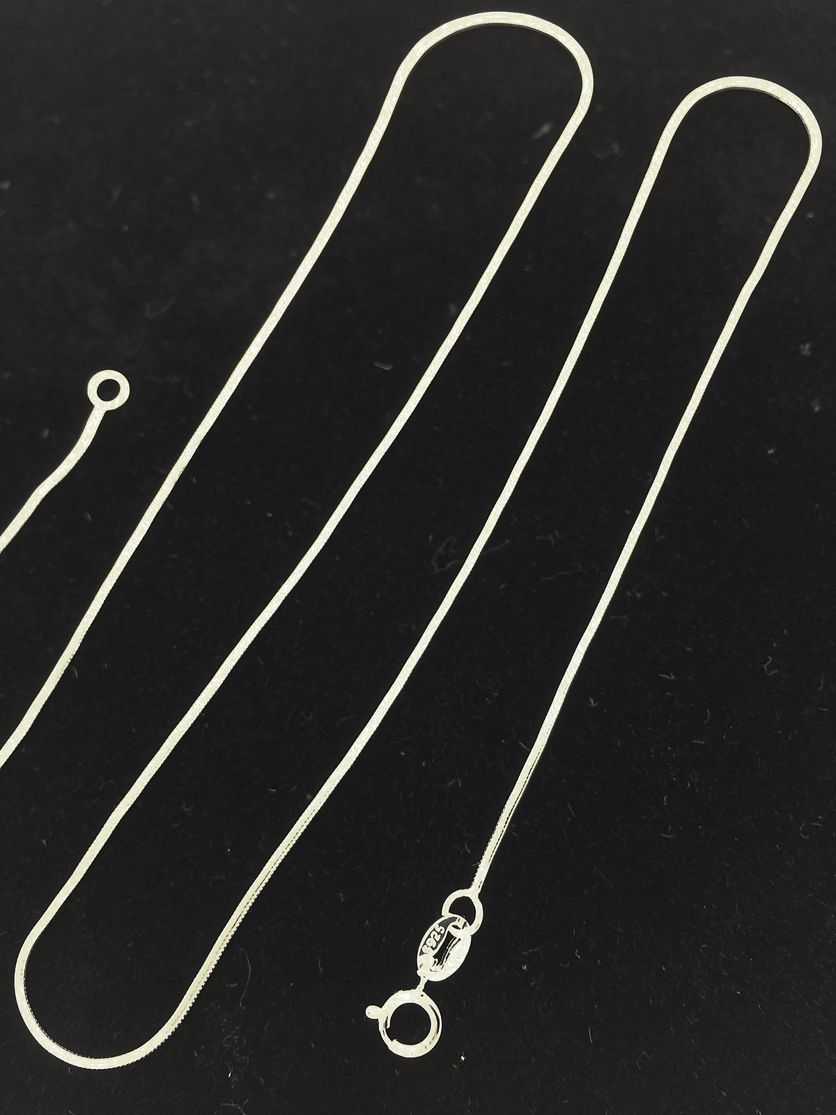 10 PC HIGH QUALITY STERLING SILVER .925 SNAKE CHAIN NEW NECKLACE 18″ LENGTH .8mm