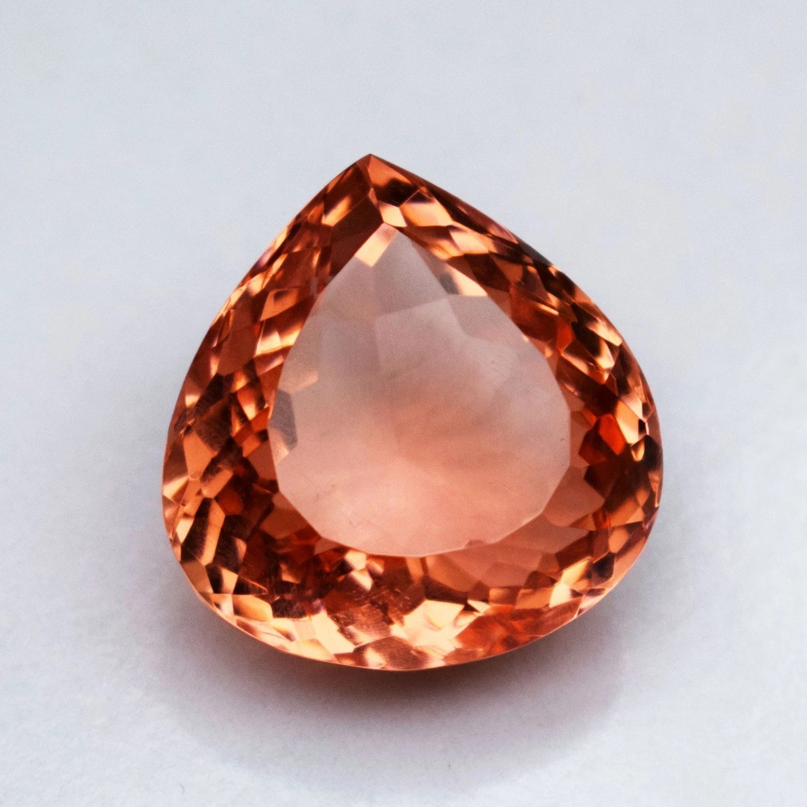 Huge 115 Ct Flawless Peach Topaz Pear Cut Stunning Certified Loose Gemstone