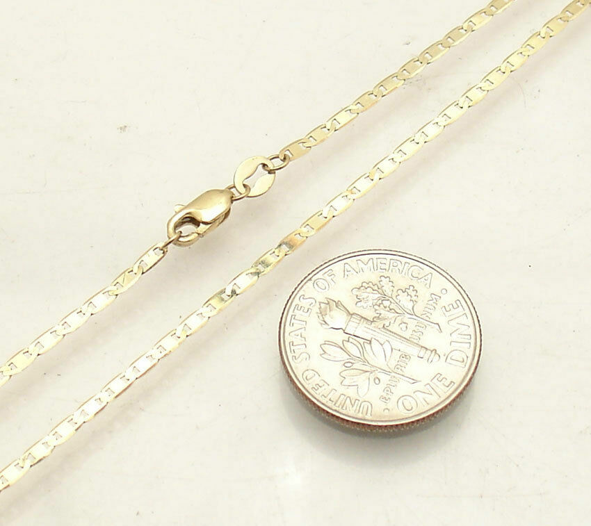 Mariner Link Chain Ankle Bracelet Anklet Real Solid 10K Yellow Gold