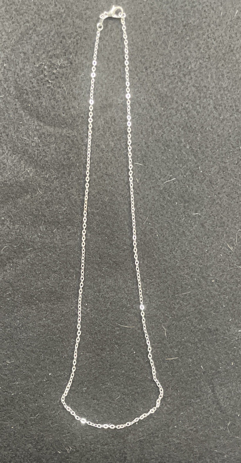 925 Silver Plated 1.2mm, 18” Cable Chain Necklace With 3mm Lobster Clasp