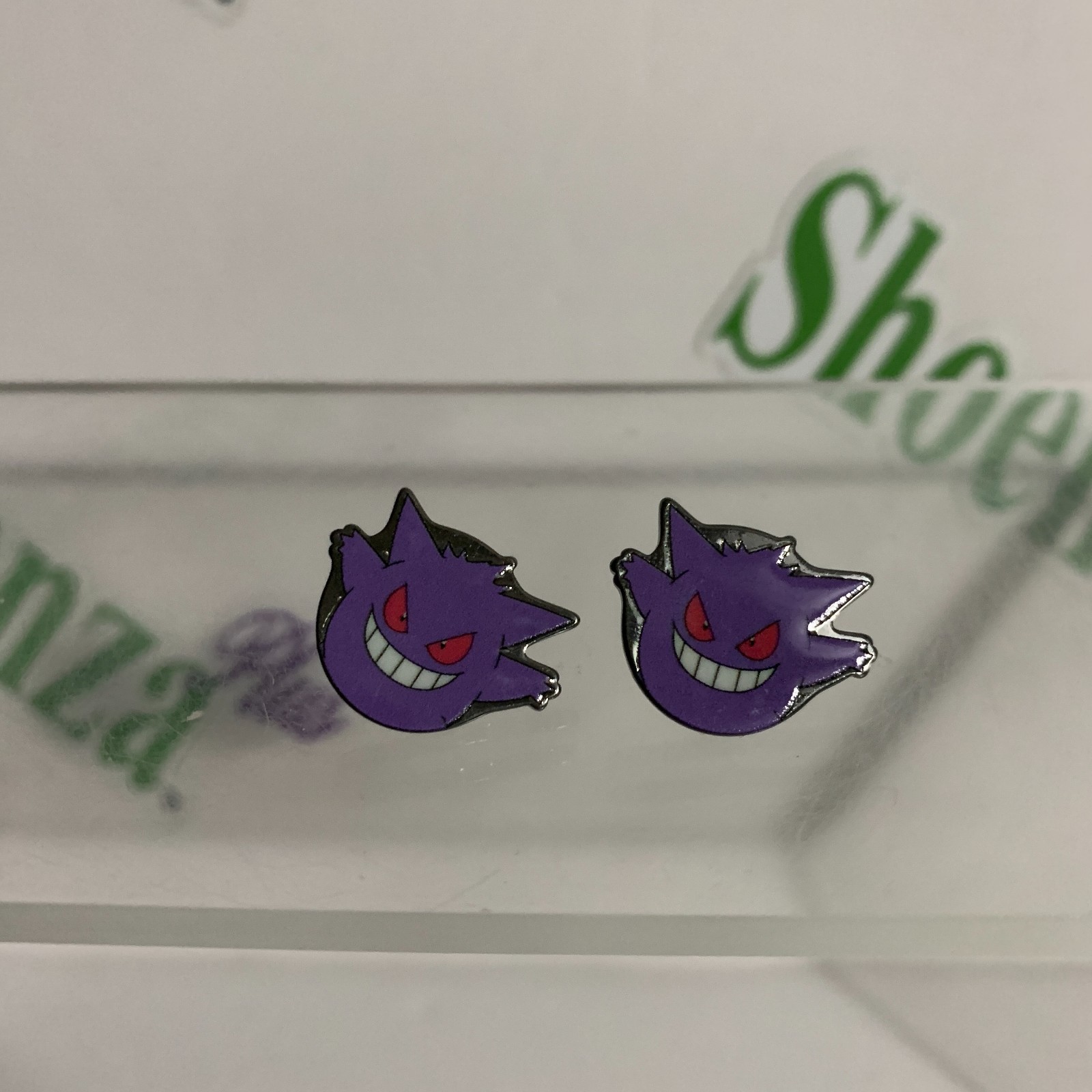 Bioworld Earrings Pokemon Gengar Studs Studded Metal Jewelry Anime Manga