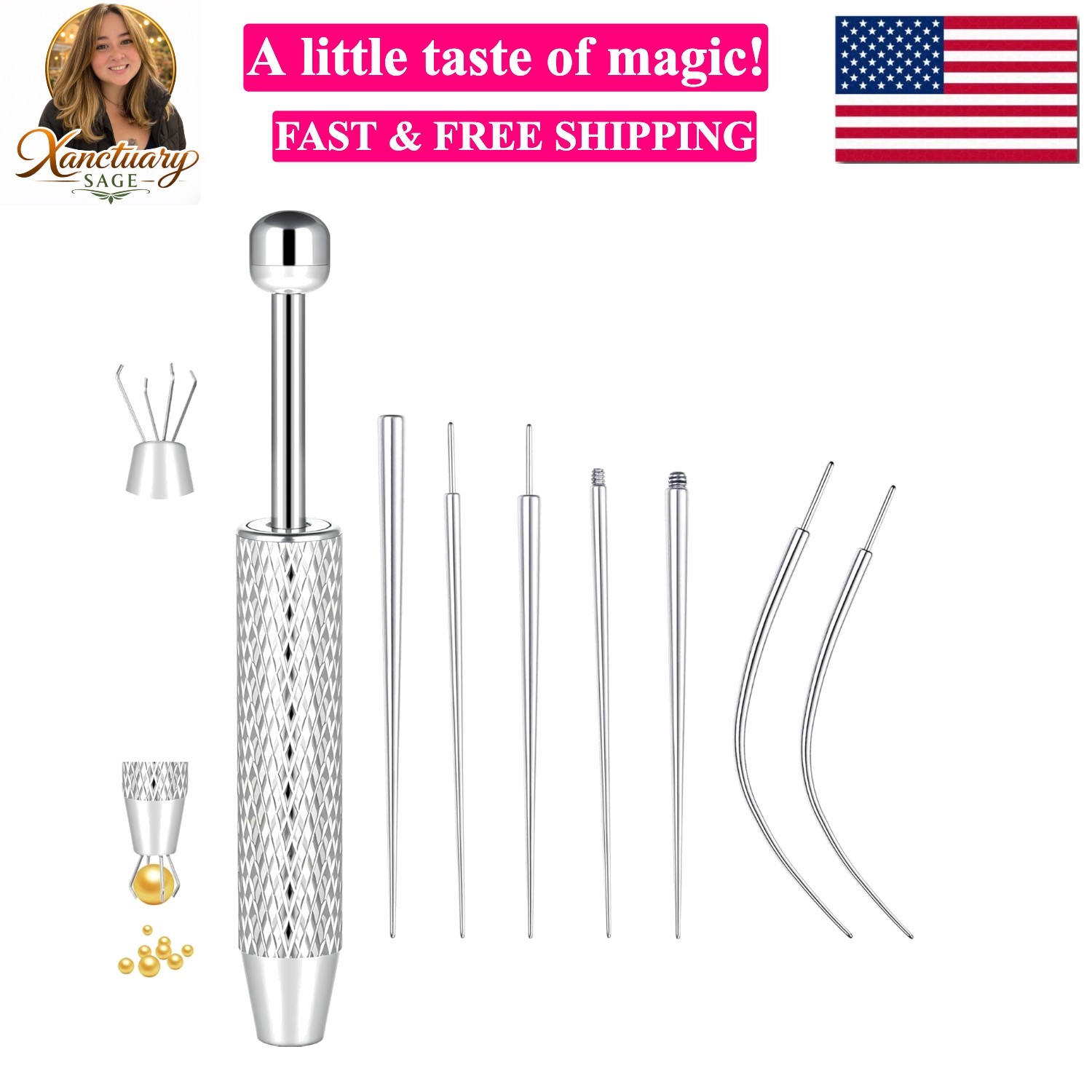 Piercing Taper Ball Grabber Tool for Changing Jewelry -Flat Back Earrings App…