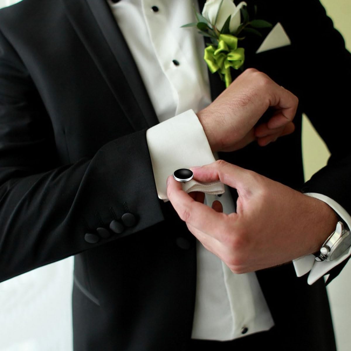 8 Pcs Tuxedo Buttons and Cufflinks Tuxedo Cufflinks and Studs Set Tuxedo Shirt s