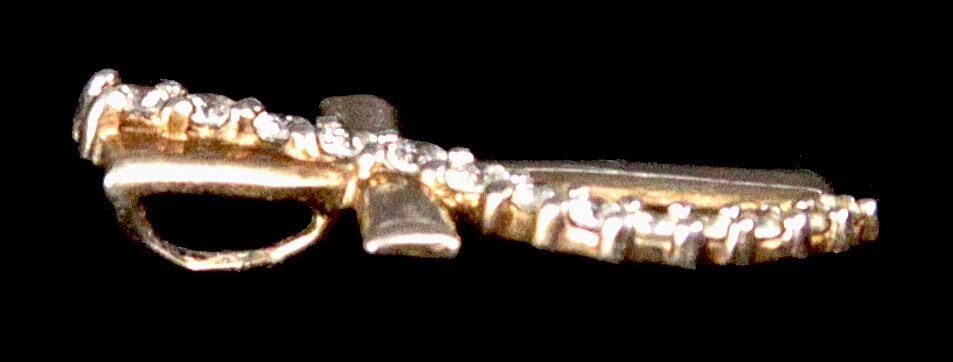 Vintage Bolivia Gold Sterling Silver Rhinestone Methodist Cross Charm Pendant