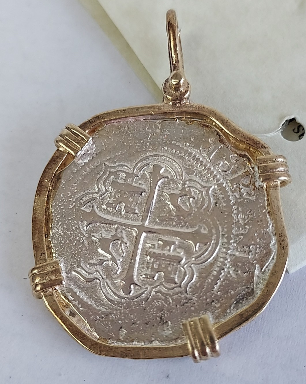 Atocha Sunken Jewelry LARGE Pieces of 8 Silver Coin Pendant with Date ~ 14K