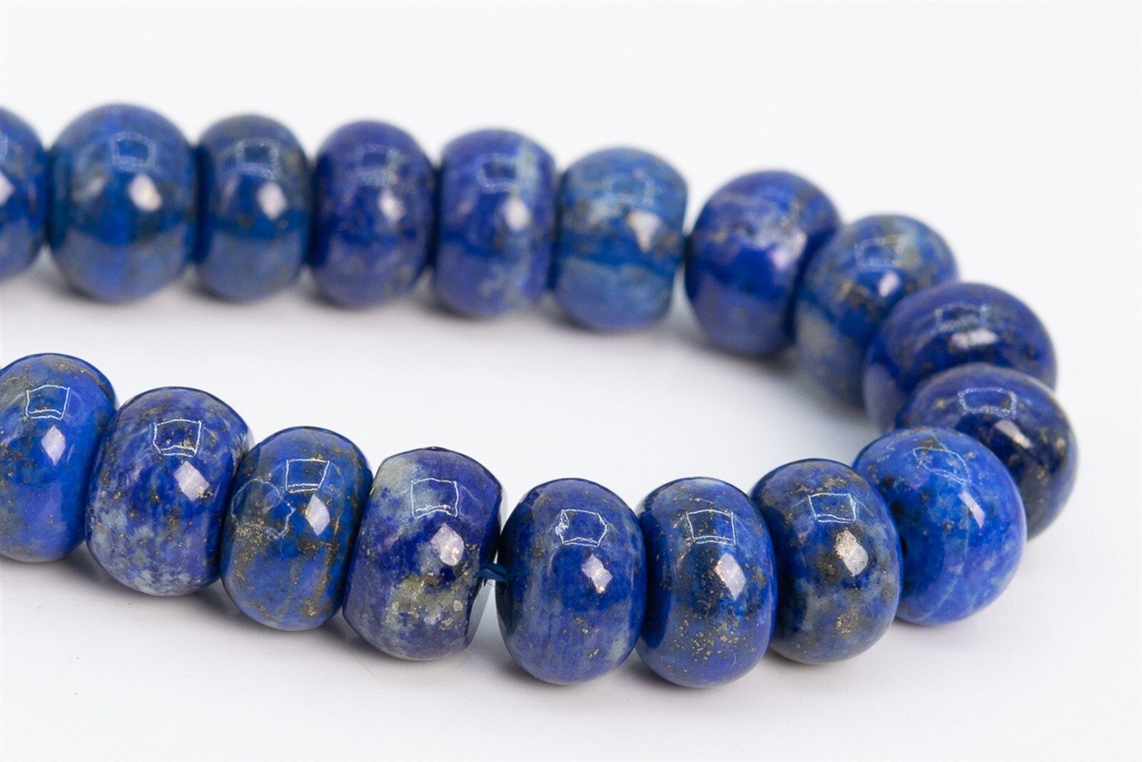 9×5-8MM Genuine Natural Deep Blue Lapis Lazuli Beads A Rondelle Loose Beads