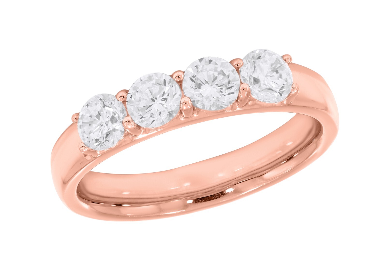 Lab Grown Diamond Engagement Ring 0.96 ct Certified Round Cut 14k White Gold