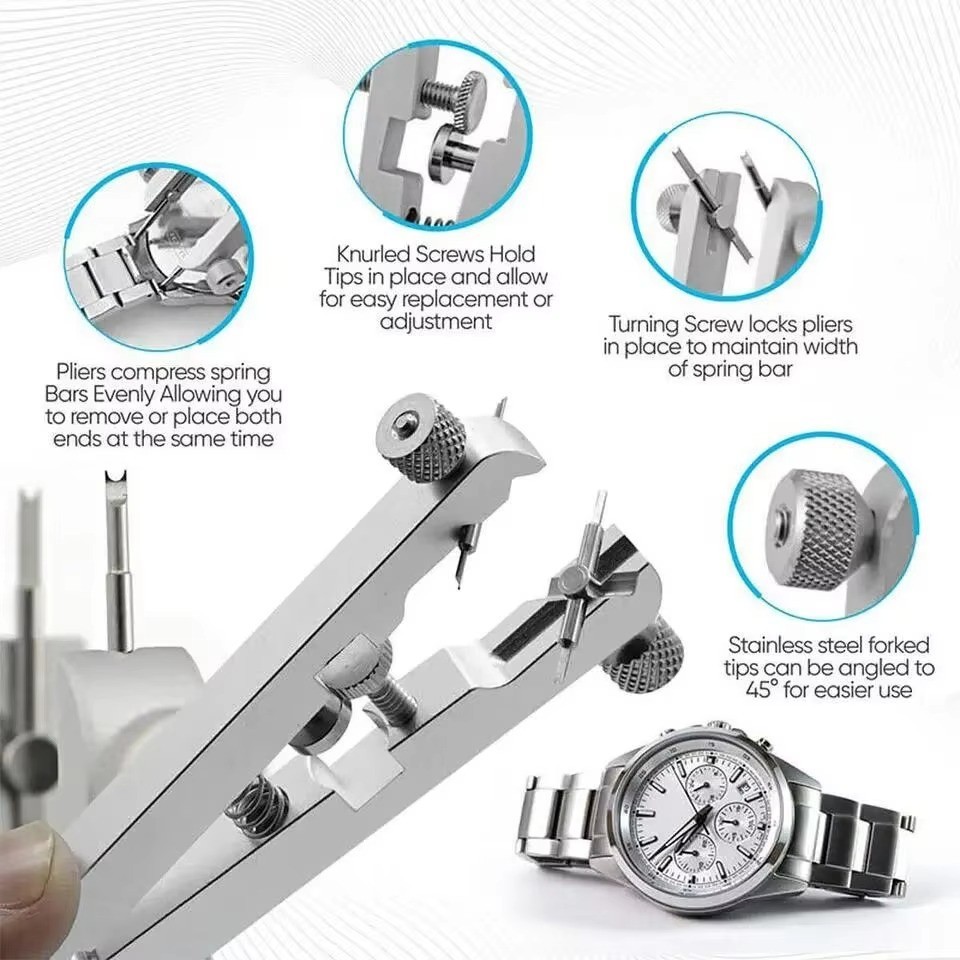 Watch Spring Bar Plier Spring Bar Tweezer Tool for Watch Wrist Bands St