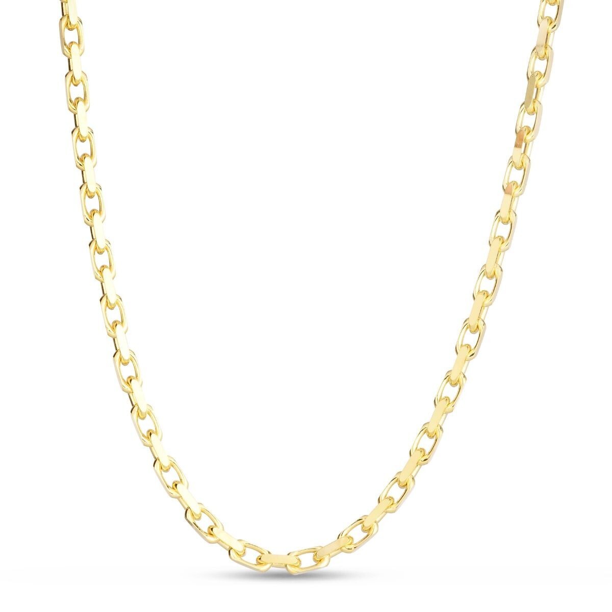 10k Yellow Gold 22″ Solid Anchor French Cable Link Chain/Necklace 12Grams 2.5MM