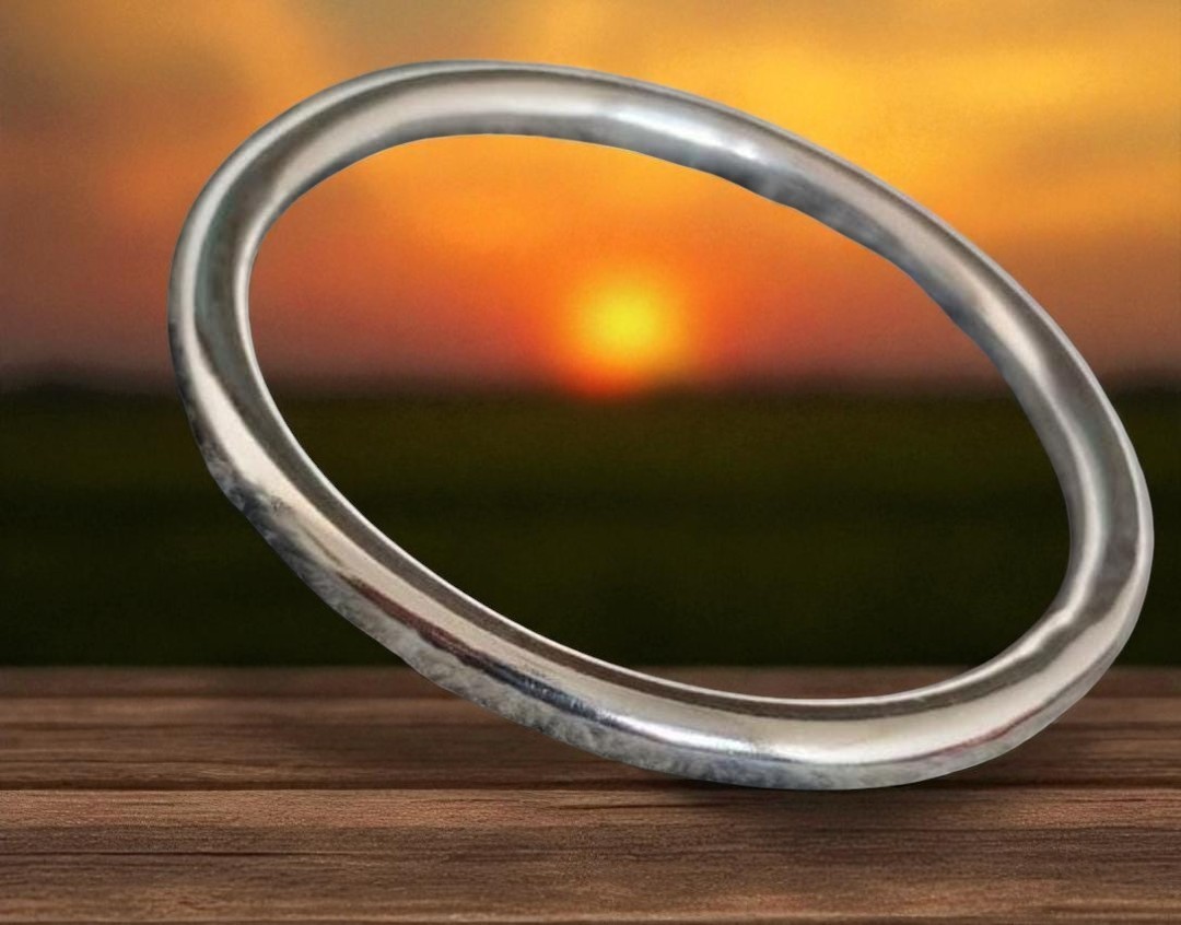 MASSIVE HEAVY 6mm Thick Chunky Solid Sterling Silver Round Bangle Bracelet Plain