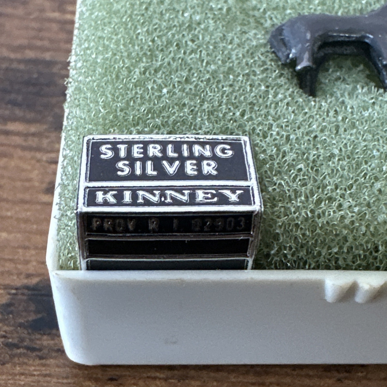 kinney sterling silver donkey charm Prov. R.I. 02903 1/2 Inch