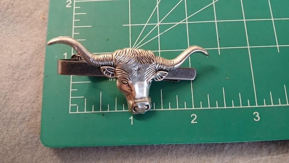 Vintae Style Bull Tie Clip Clasp Bar Great Gift Birthday Every Day