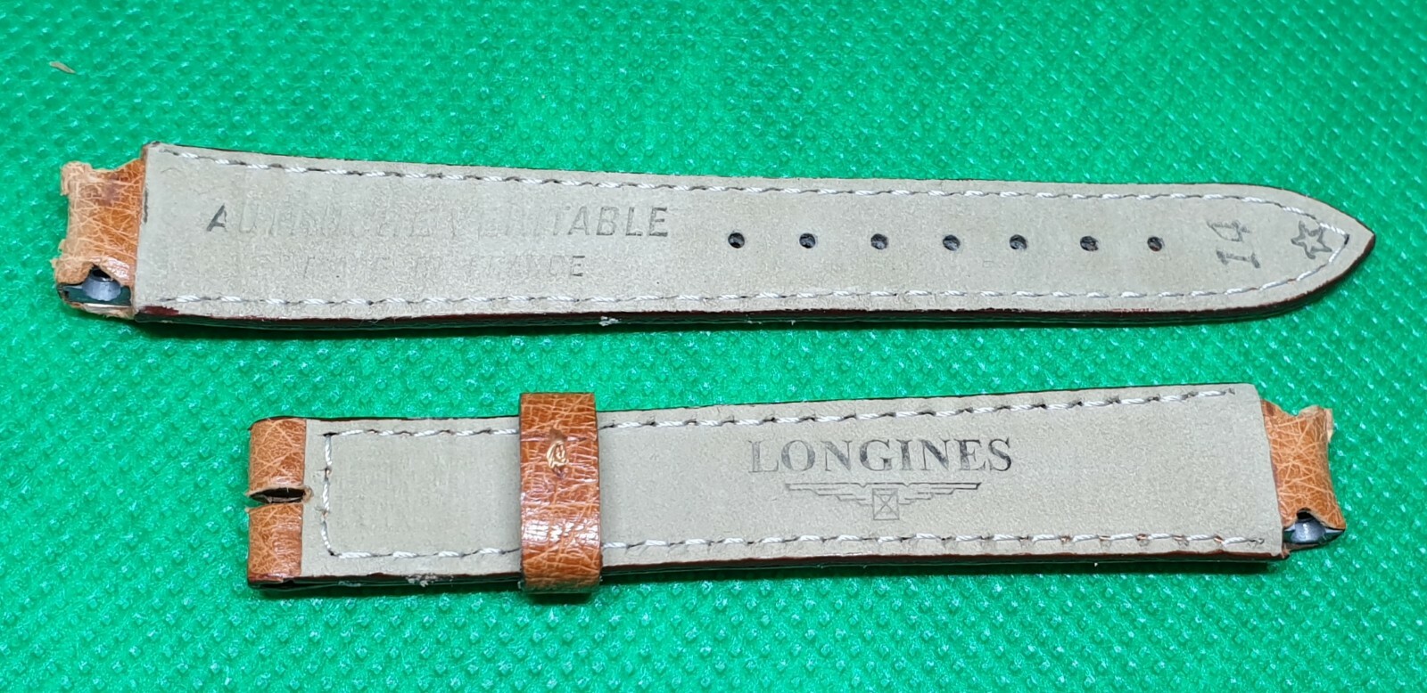 Genuine Longines Ostrich 14mm Watch Strap, Without Buckle.