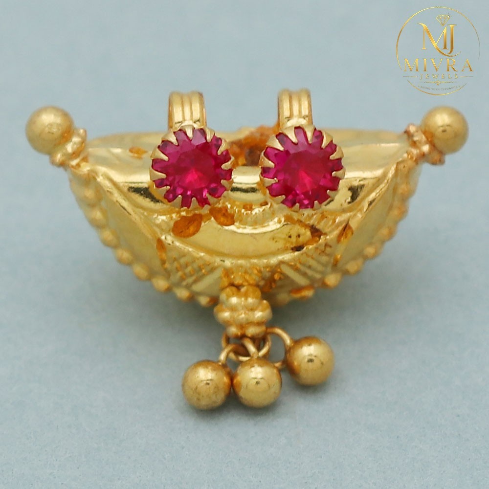 Authentic 22K Gold Jewelry, Popular Pendant Style, 1.3cm, 2.75g