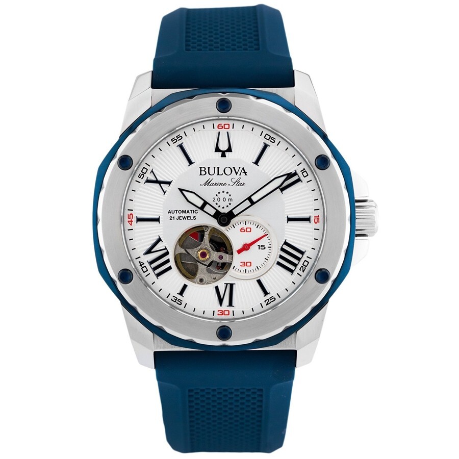 BULOVA Marine Star 98A225 White Dial Automatic Men’s Watch