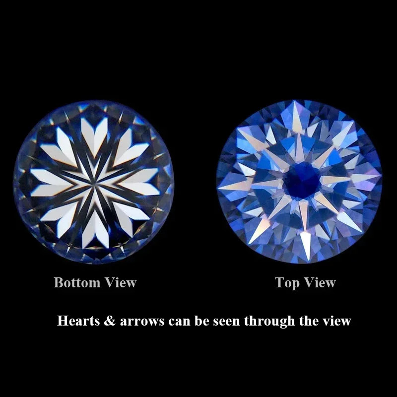 0.8-1.9mm Round Cut D Color/Black Moissanite Stones VVS1 for Jewelry Making