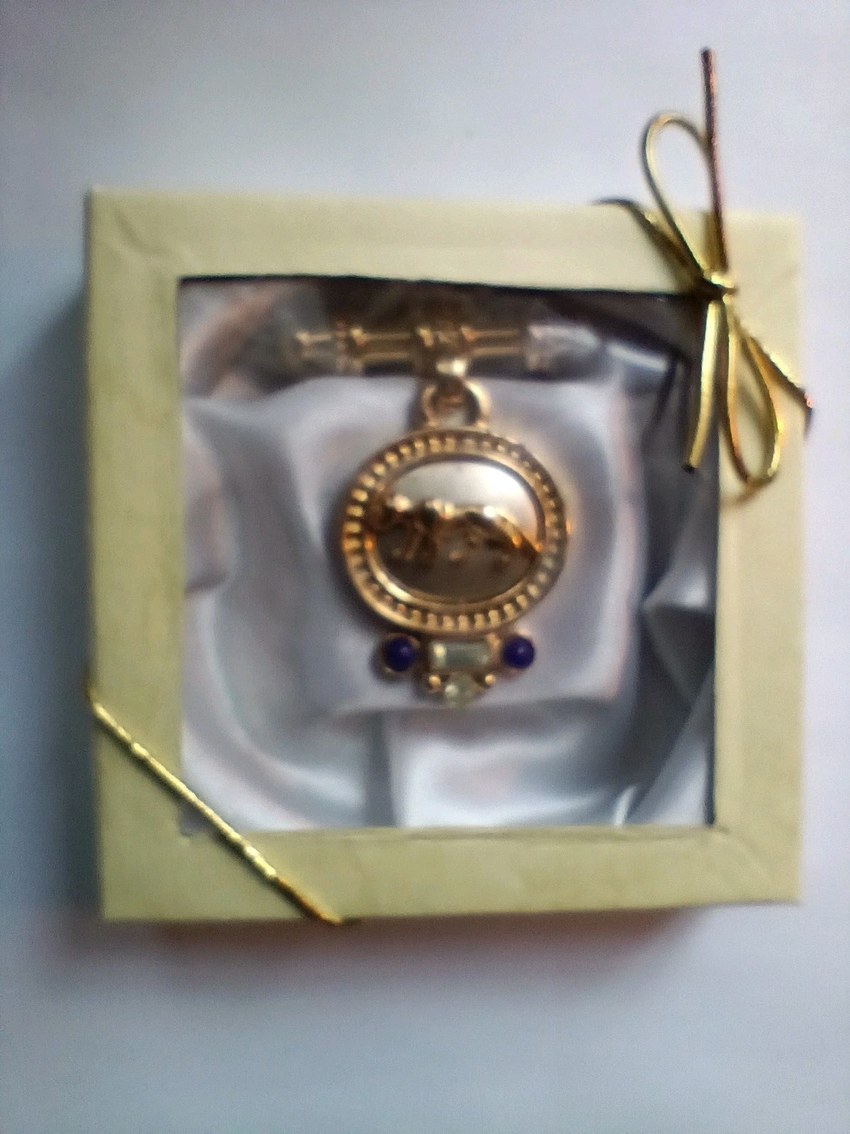 Jaguar Panther Brooch Dangeling Emblem Gift Boxed