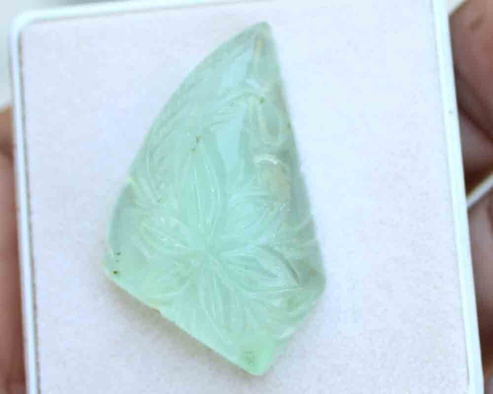 66.10 Ct 100% Natural Mined Green Color Florite Fancy Carved Gemstone