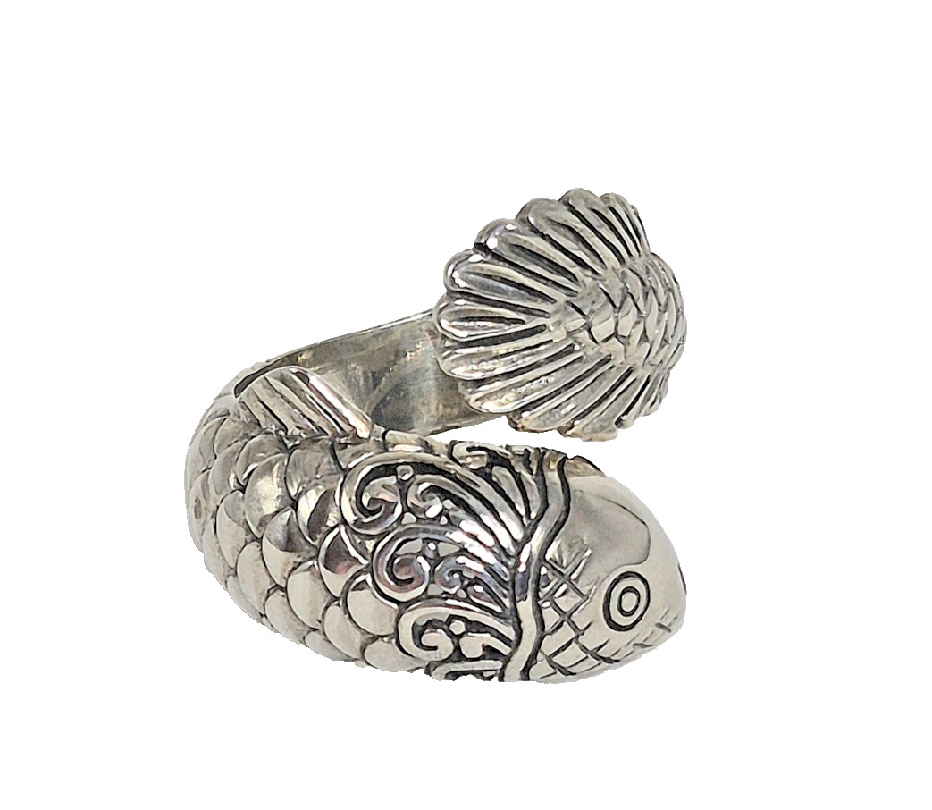 Bali Legacy Sterling Silver Koi Fish Ring Size 7 (6.10 g)