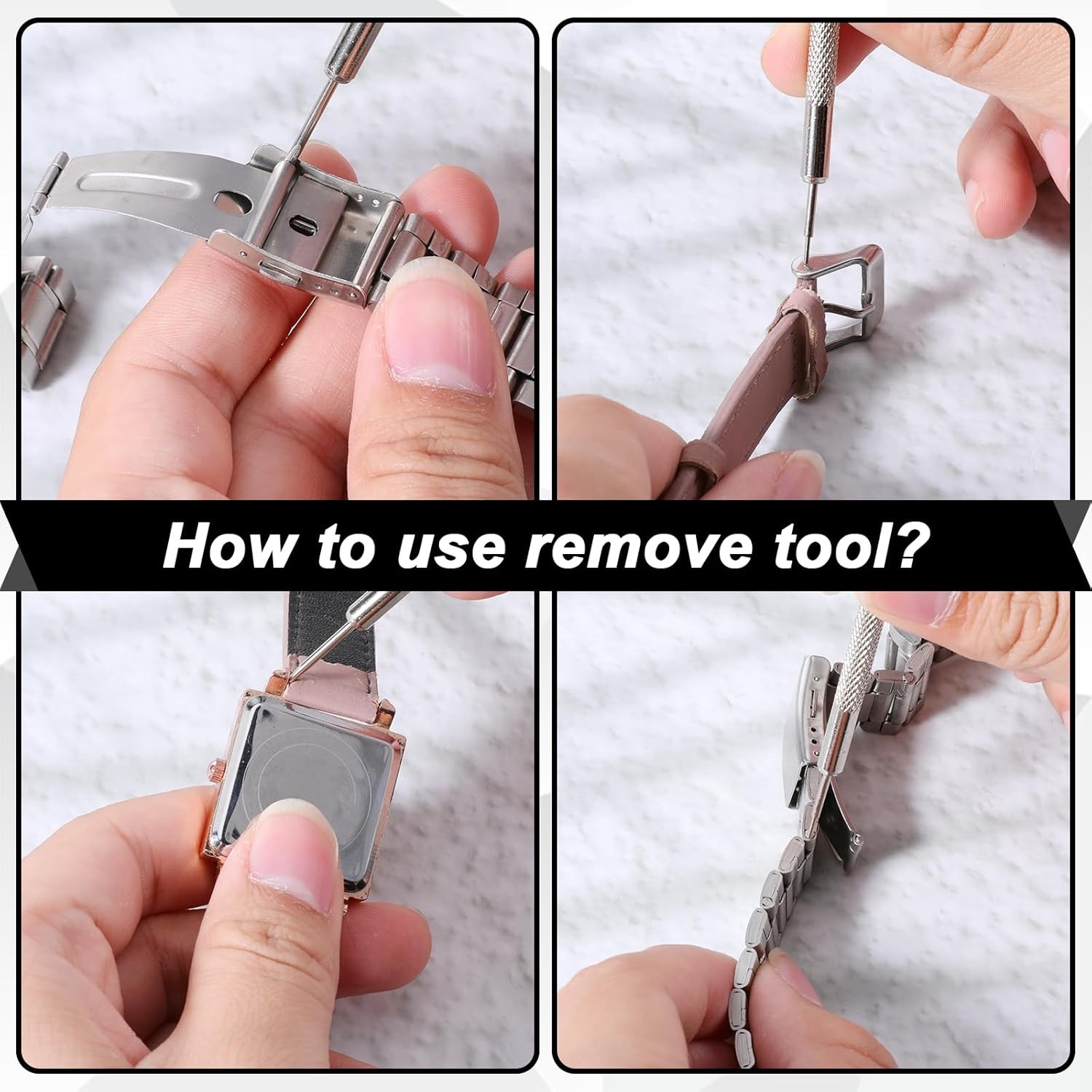Watch Link Removal Kit Pin Remover Tool for Resizing Bands with Extra Pins