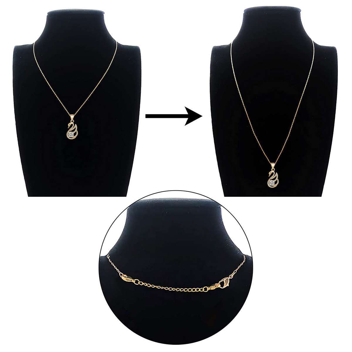 12 Pcs Extender Safety Chain Extender Necklace Bracelet Lobster Lock 2″ 3″ 4″ 6″