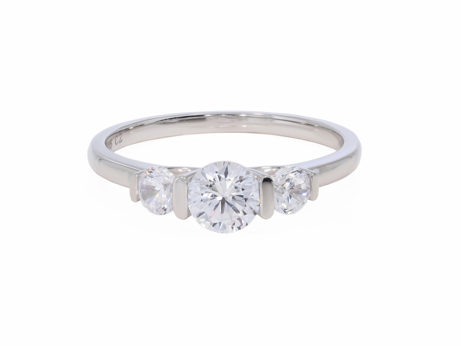 0.87 ct Round Lab Grown Diamond Engagement Ring Certified 14k Gold