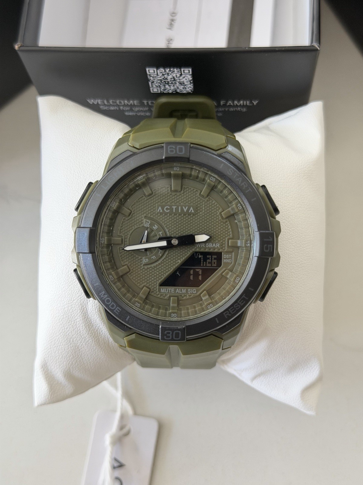 Activa Spry X Invicta Digital Essentials Men 53mm ABS Army Green ACW2583-005 NEW