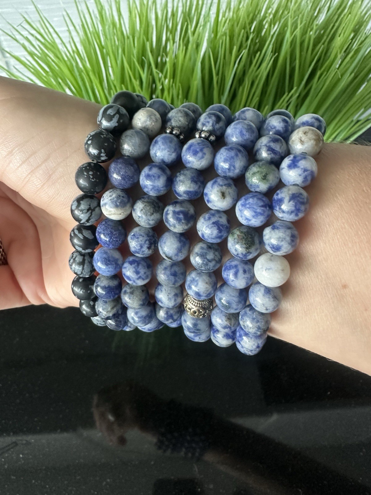 Bead Bracelets-Buddha or Hamsa- Silver Or Gold- Blue Or Black