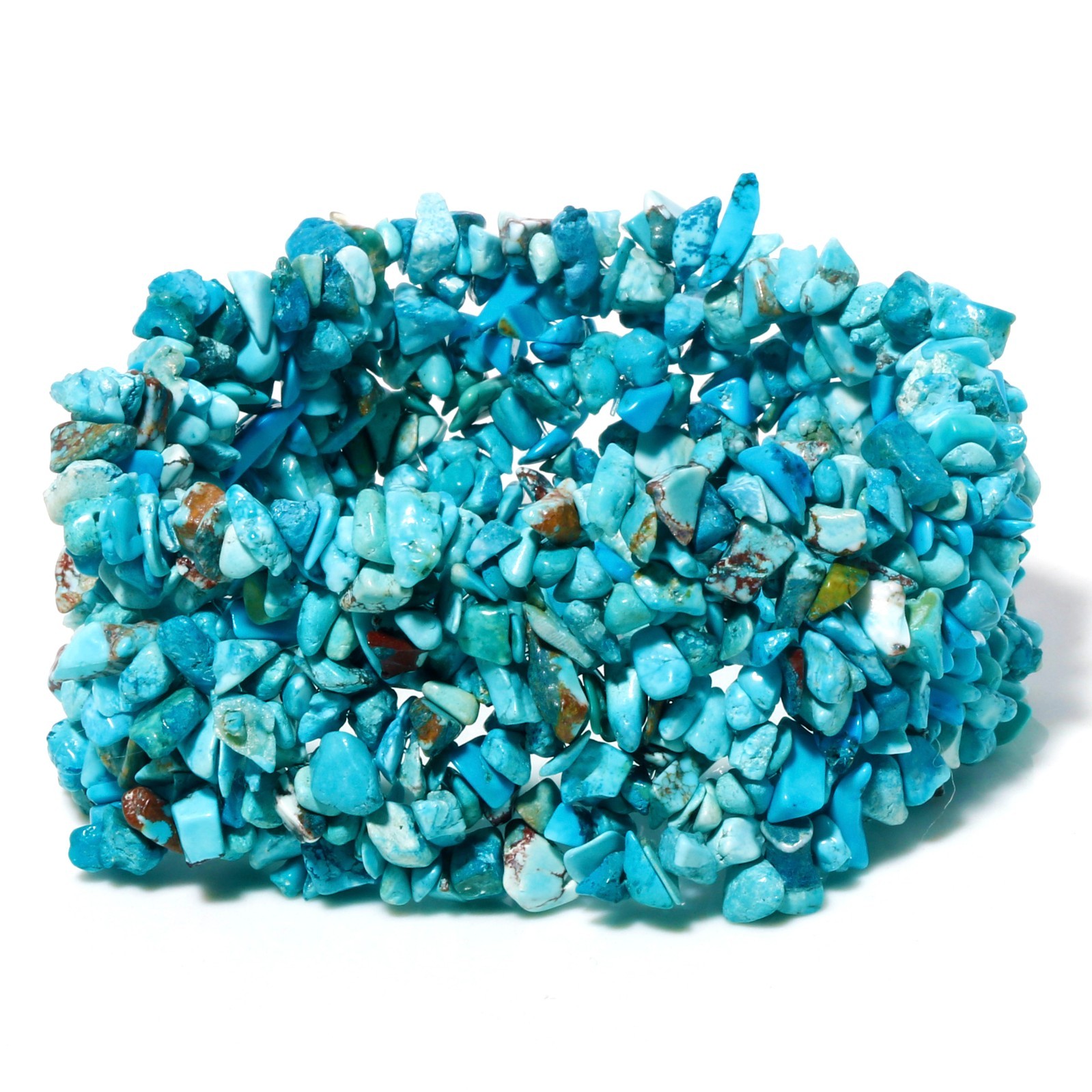 Natural Gemstone Chip Stretch Bracelet Multi Layer Beaded Jewelry Choose Stone