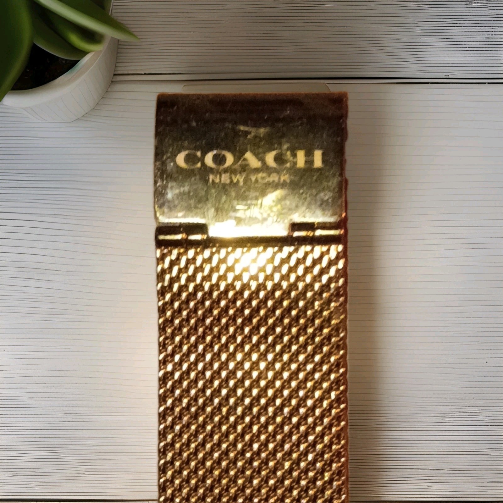 Coach Women’s Elliot Gold Tone Stainless Steel Bracelet Watch