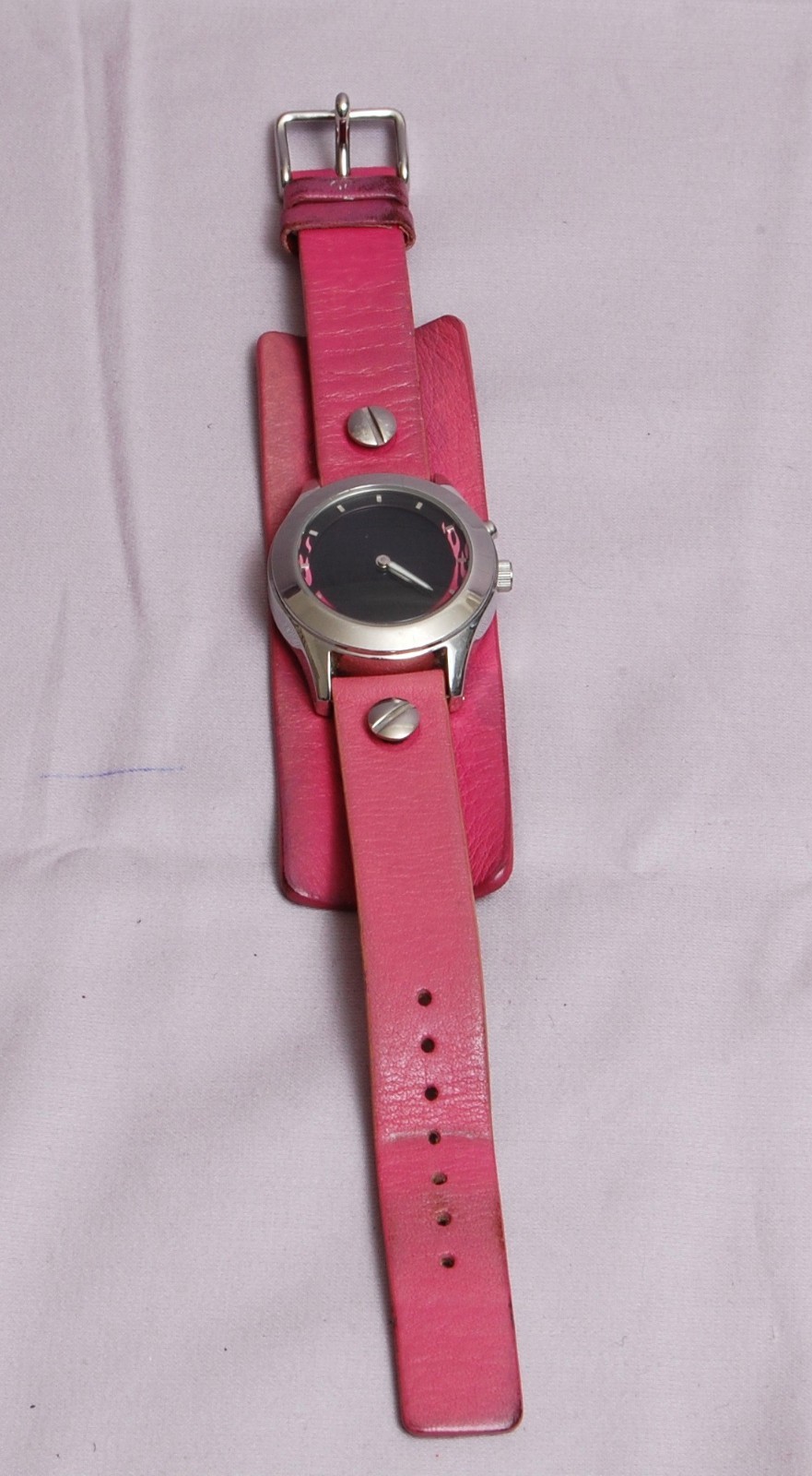 FOSSIL WATCH VINTAGE BIG TIC Y2K PINK JR- 8265 MOERATE WEAR RARE