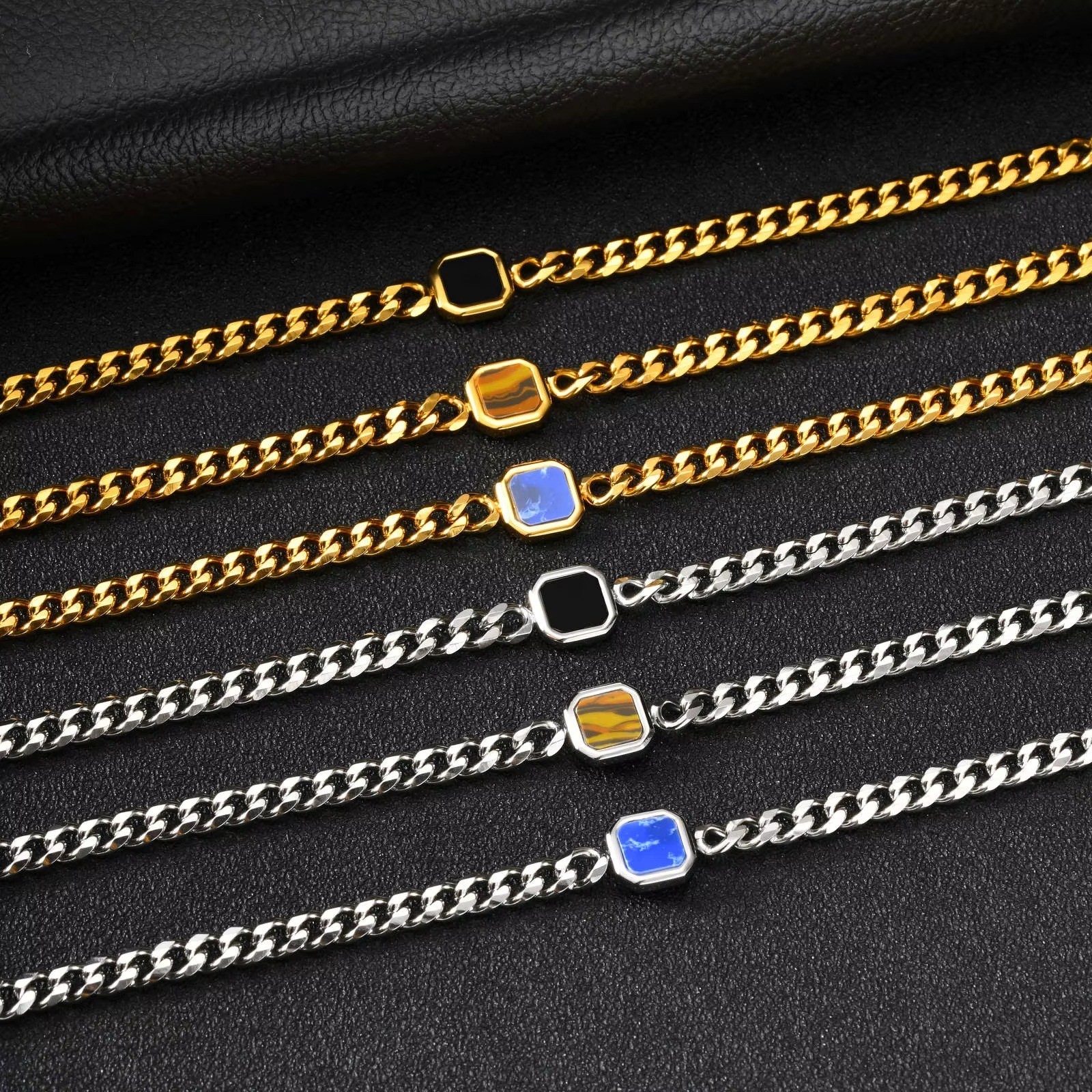 5mm Width Adjustable Chain Bracelet for Men, Stainless Steel Polished Jewellery