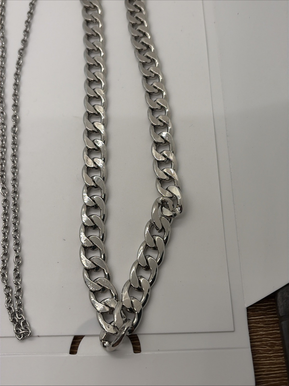 12 Silver Colored Necklaces #11