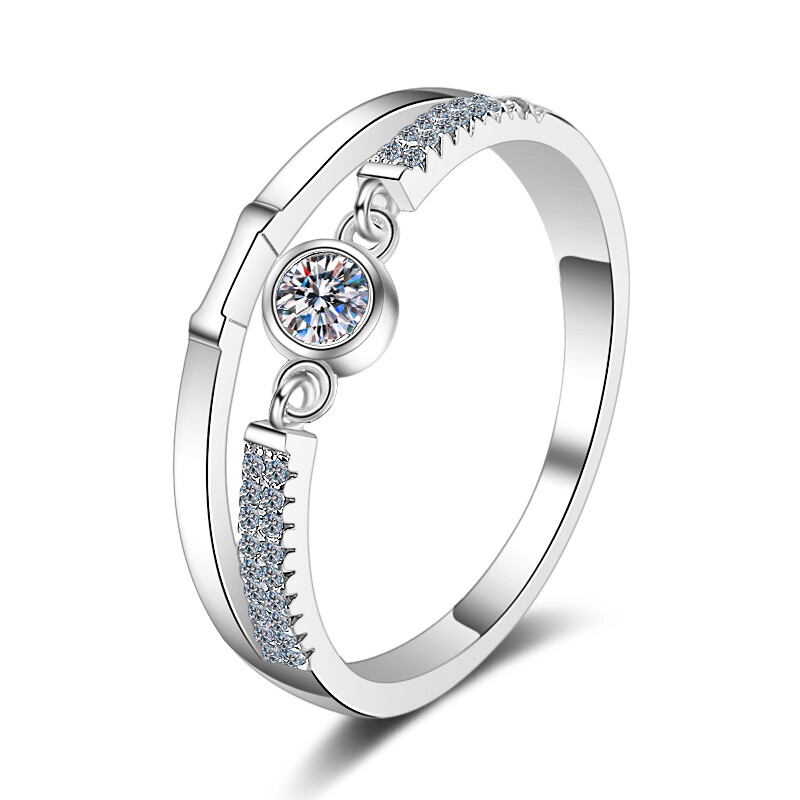 GRA Moissanite Engagement Wedding Ring 18K Gold Cover Silver Pass Diamond Tester