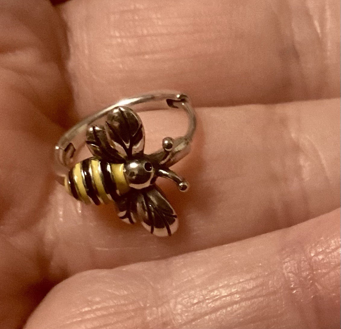 Yellow & Black Bee Huggie Hoop Earrings 3/4”