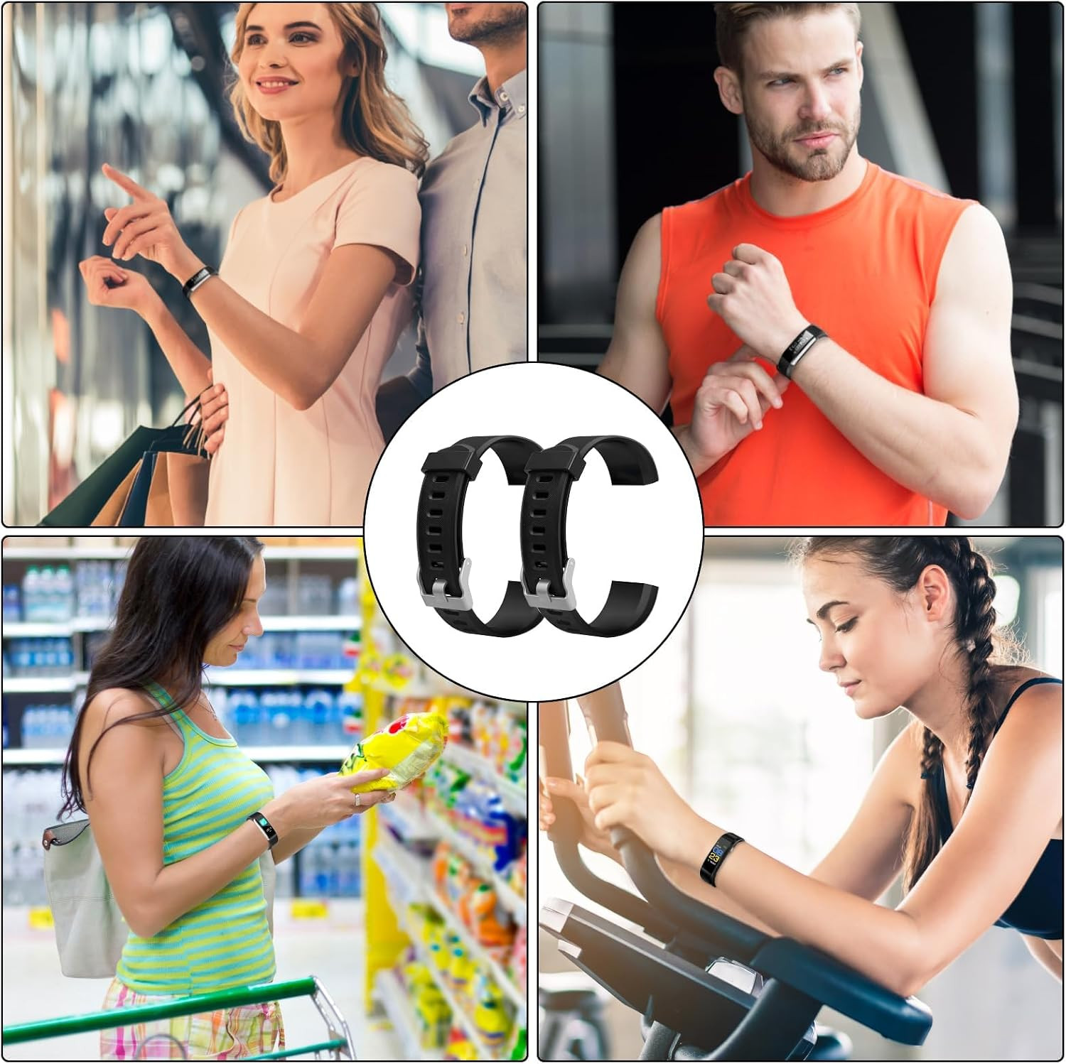 Watch Bands Replacement for Id115Plus HR, Very Fit Pro Activity Fitness Tracker