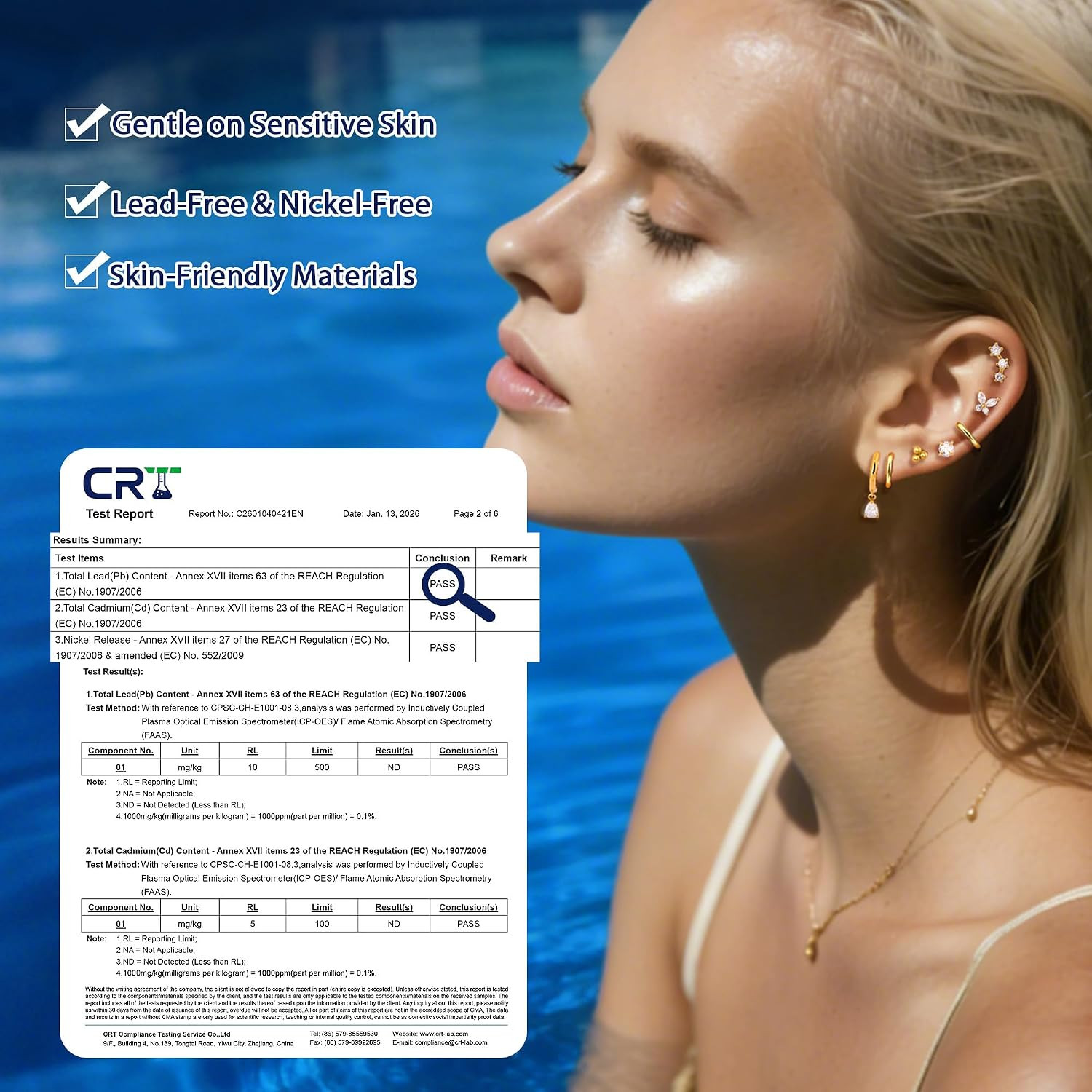Hypoallergenic Flat Back Earrings Set for Women | Cartilage Earrings Stacks | 14