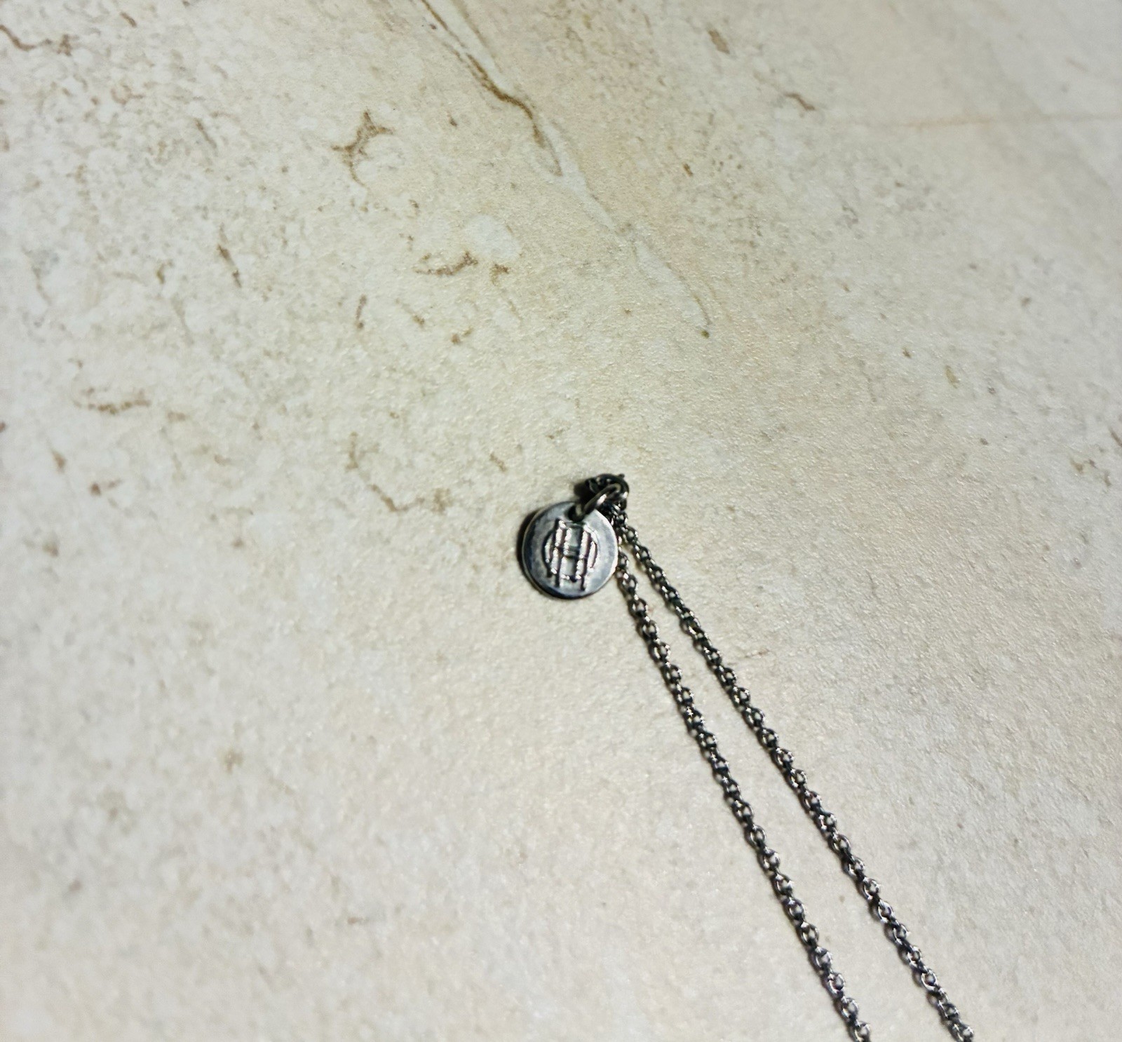 House of Harlow Sunburst Pendant Necklace Black Croco Silver-Tone Chain Long