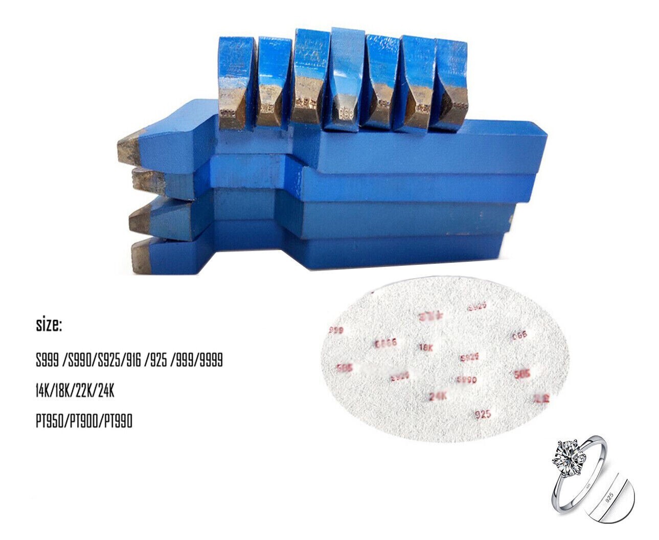 Steel Curved Jewelry Punch Stamp Mold Rings Bracelet Marking Tool Jewelry Making