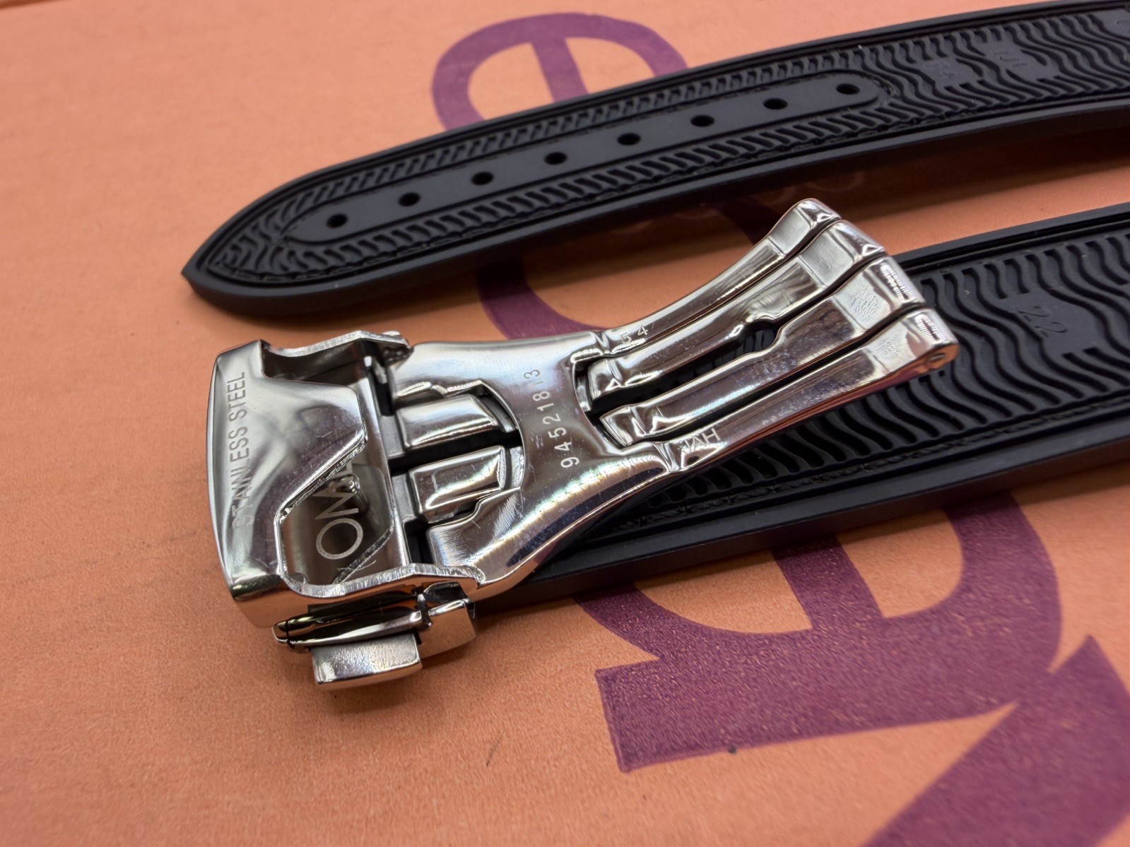 20mm Omega Seamaster Planet Ocean Black Nylon/Rubber Watch Strap band