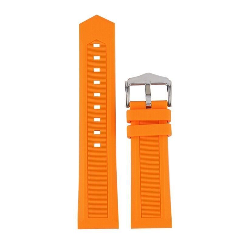 16/18/20/22/24/26/28mm Rubber Band Silicone Waterproof Watch Strap Replacement