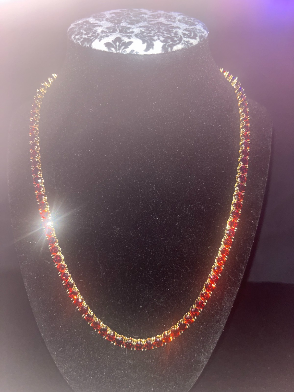 Colored Zirconia Tennis Necklaces ICED OUT Jewelry