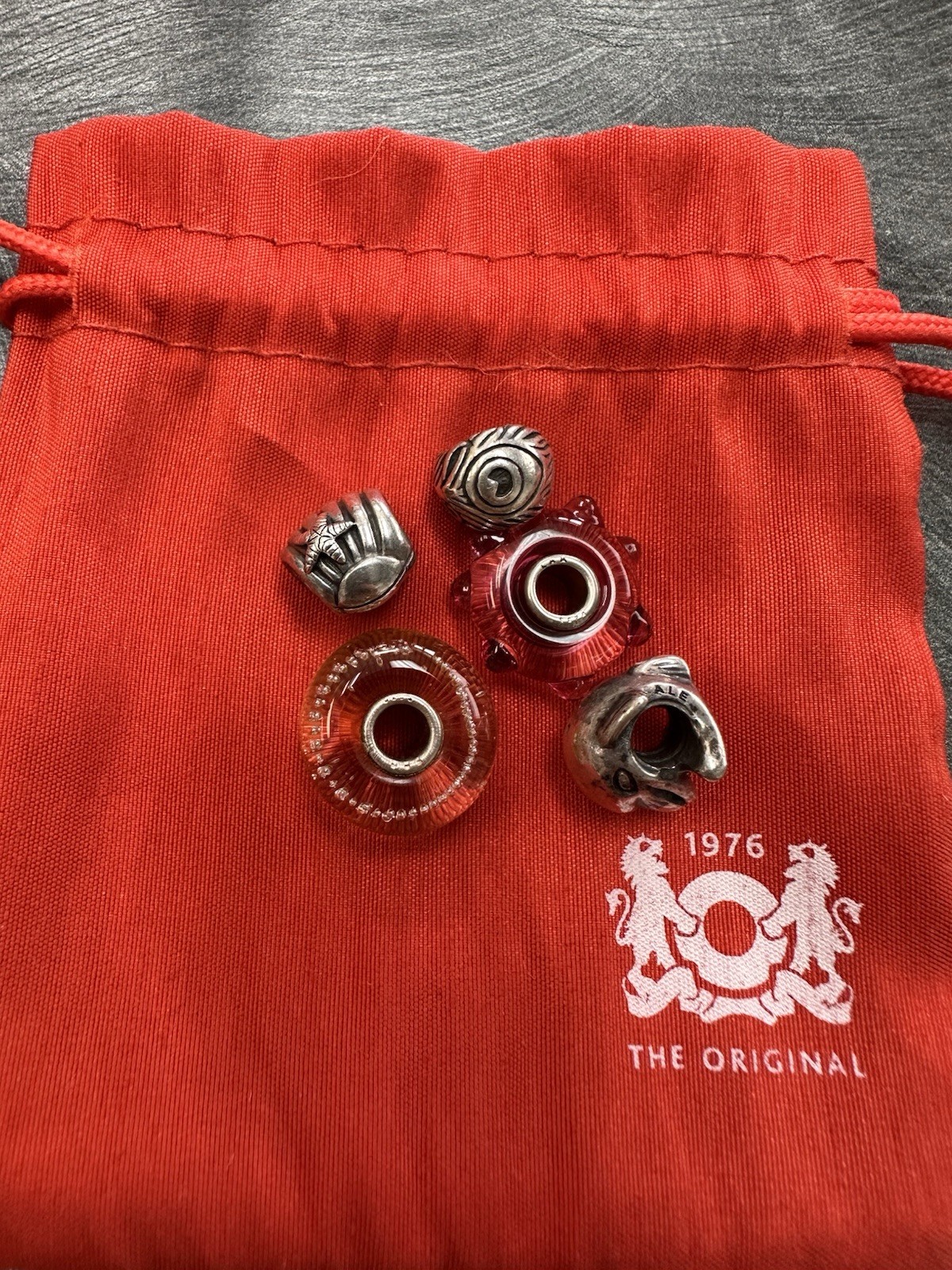 Trollbeads Charm & Bead Lot Of 5