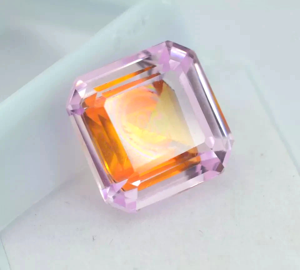 AAA 11.50Ct Splended Certified Natural Pitambari Sapphire Loose Asscher Gemstone