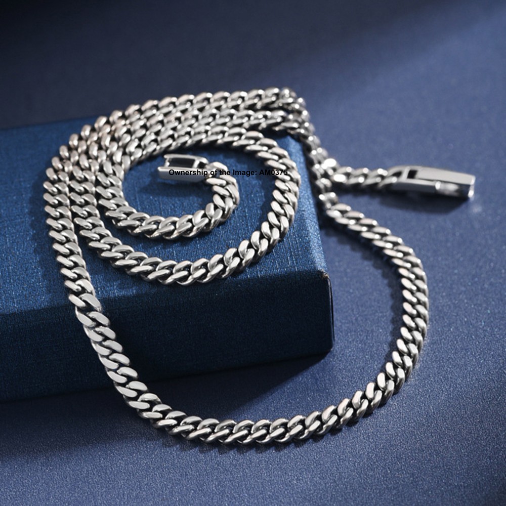Solid 925 Sterling Silver Necklace 5mm Curb Link Chain For Men 19.7-25.6inch