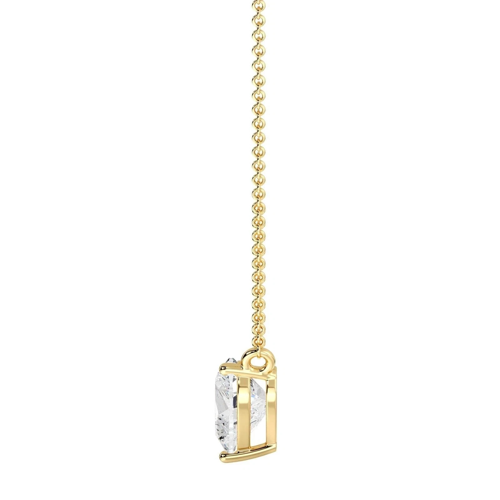 2.00CT Heart Natural Diamond Pendant Necklace For Any Festivals 14K Yellow Gold