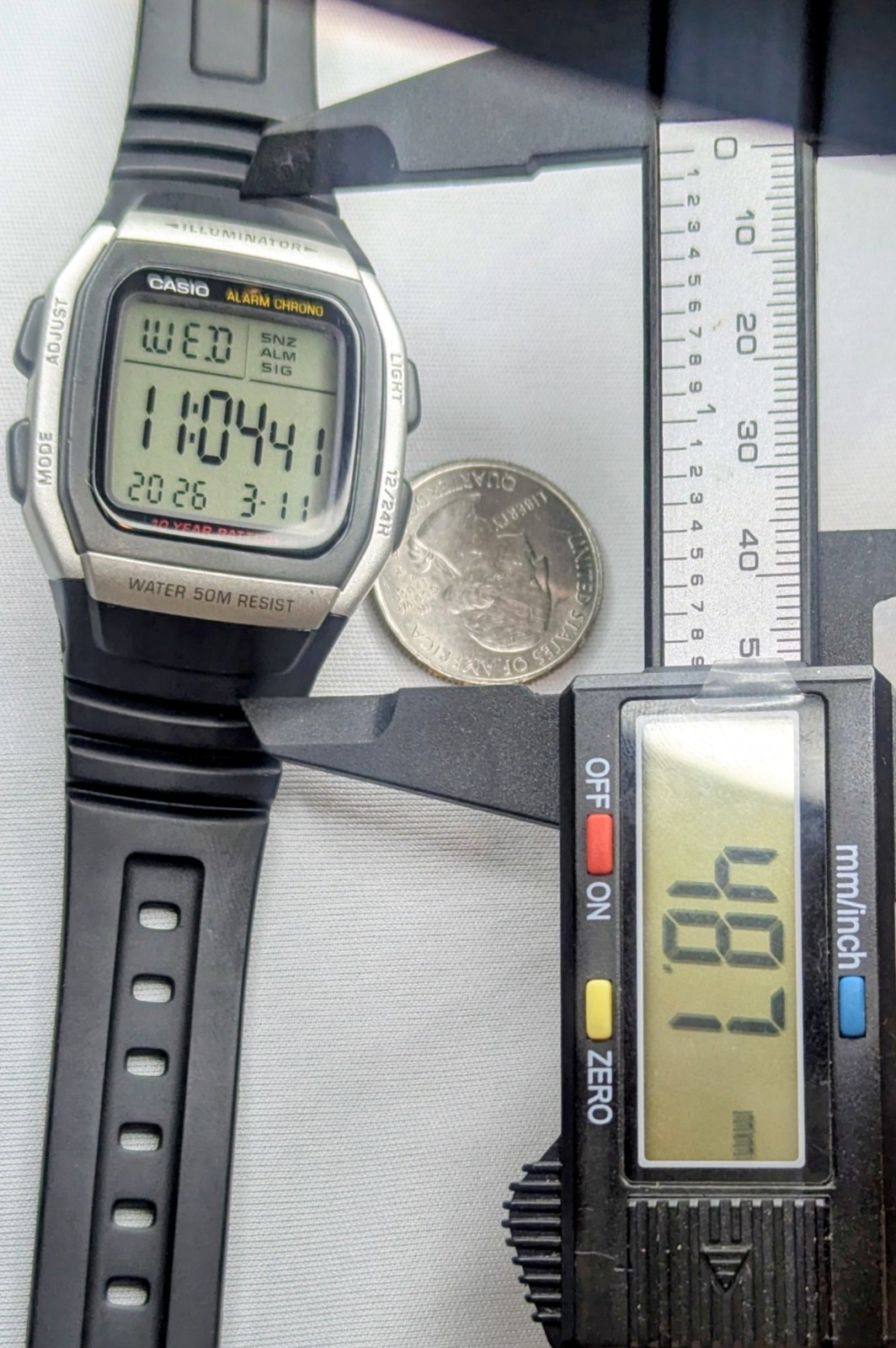 Casio W-96H Digital Multifunction Men’s 36MM Sports Watch. All But Light Works