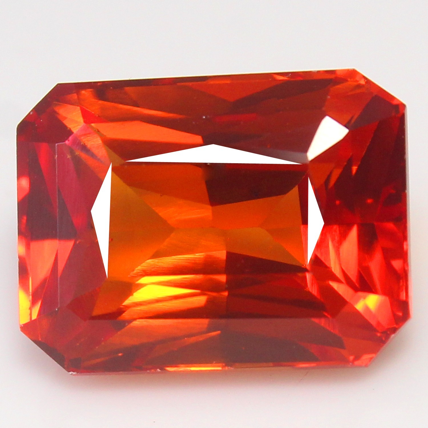 Natural 13.45 Ct Certified Brazil Mandarin Tourmaline 14×12 MM Emerald Gemstone